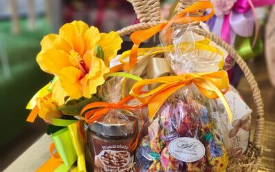 Cesto lungo arancio Pasqua 2025